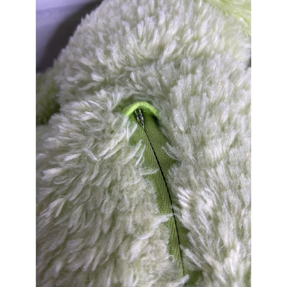 VTG Wacky Bear Factory Plush Green Bunny Stuffed Animal Toy Zipper Back 2000 - Picture 4 of 7